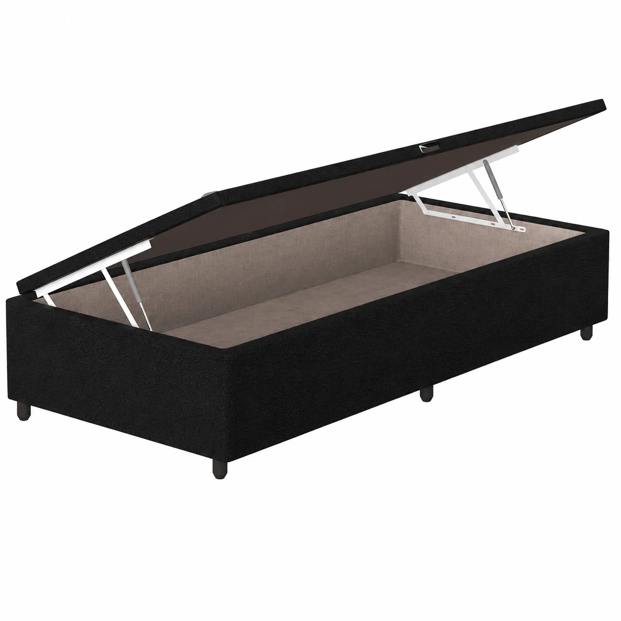Base Box Baú Probel Standard Solteiro 79x198x34 cm Preto