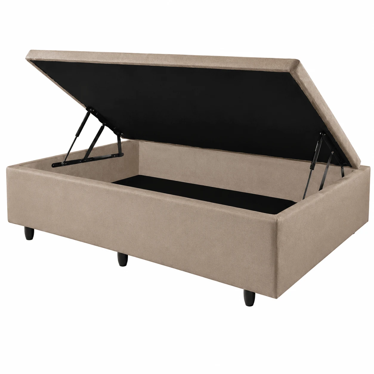 Base Box Baú Probel Standard Solteiro 88x188x34 cm Bege