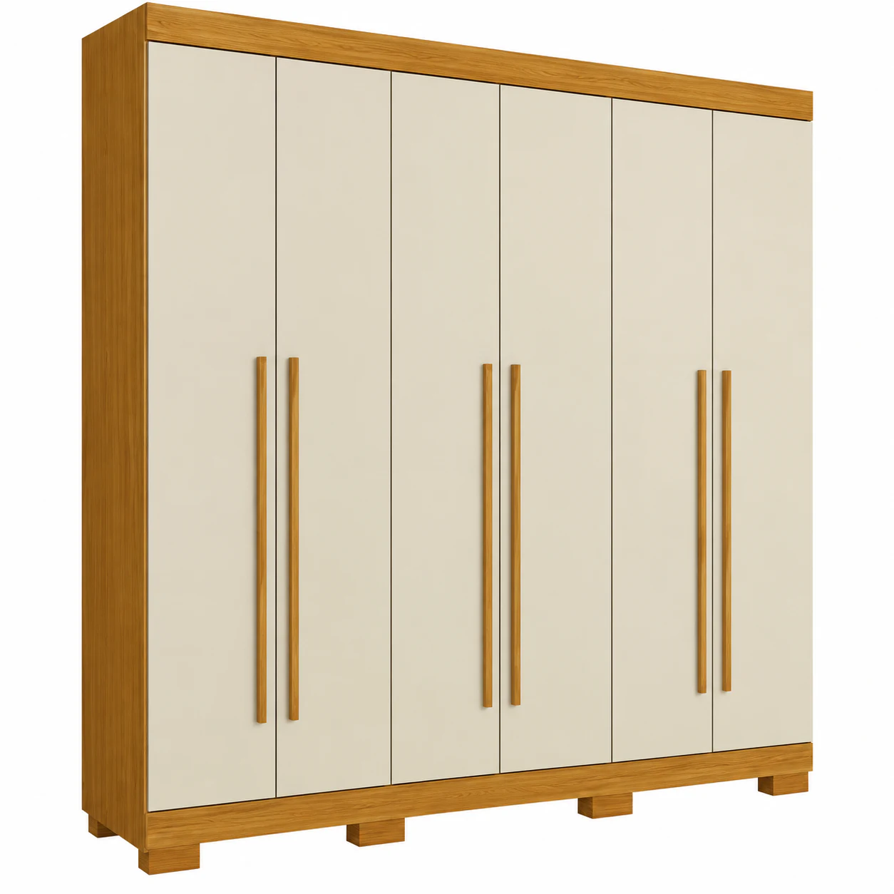 Guarda-roupa ACP Paolla 6 Portas 2 Gavetas com Pés